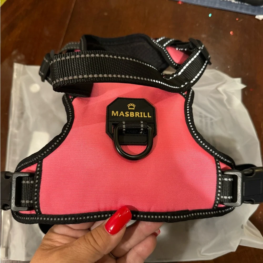 NWT MASBRILL Padded Adjustable Reflective Dog Harness In Sz L